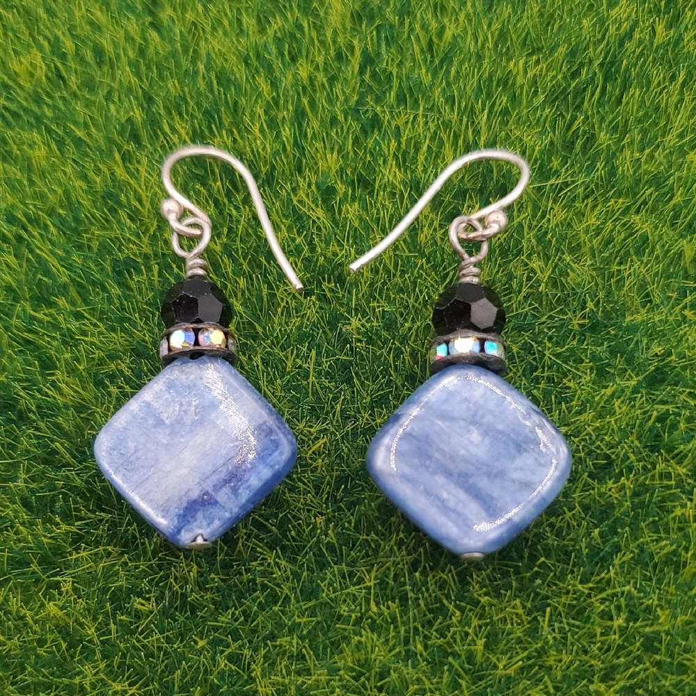 Sterling Precious Stone Earrings E1039